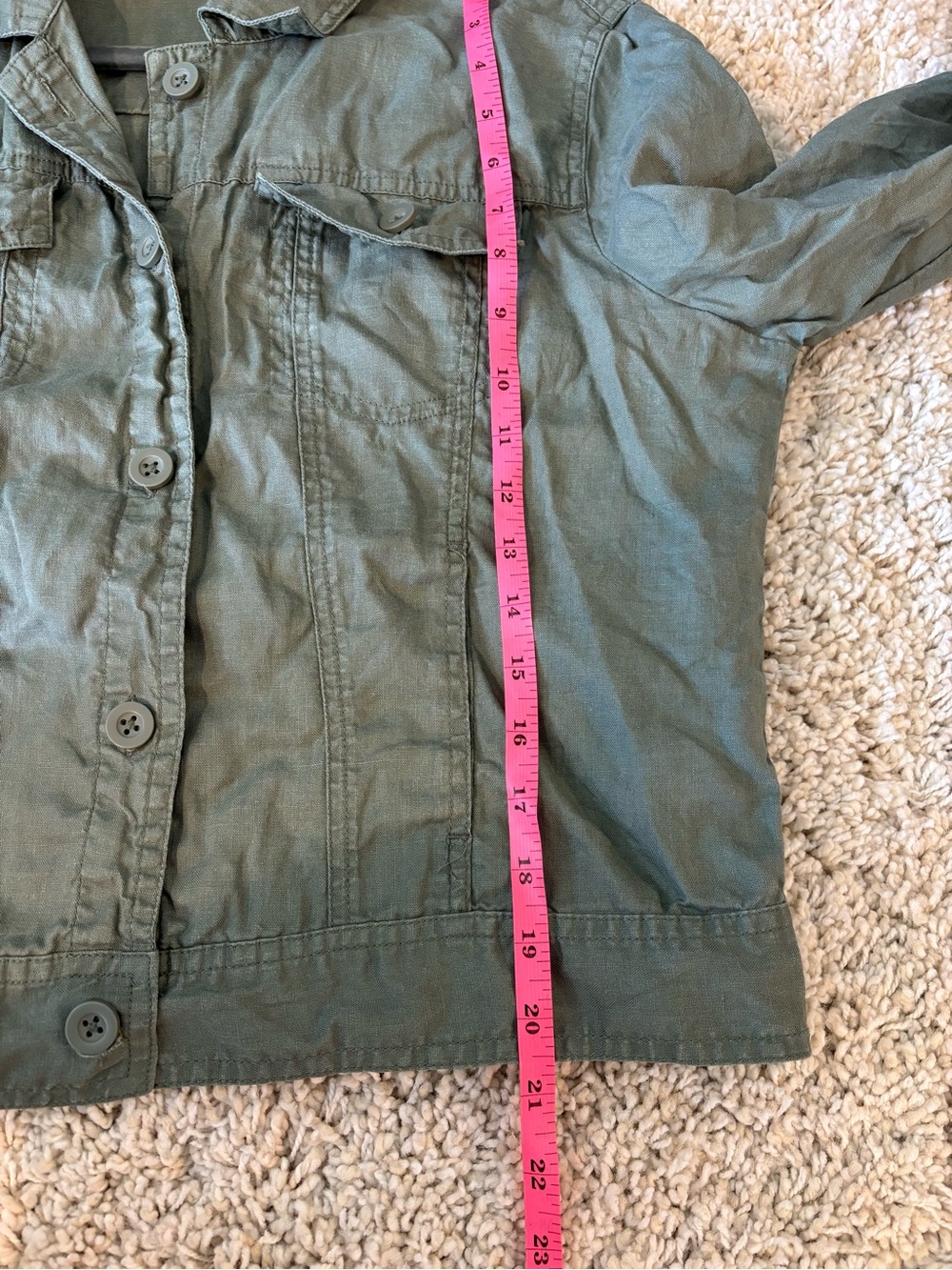 Quince Green Linen Lightweight Jacket Large - Picture 7 of 7